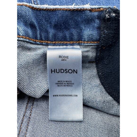 Hudson Maternity Rosie Jeans Wide Leg Distressed Ankle - Picture 5 of 6